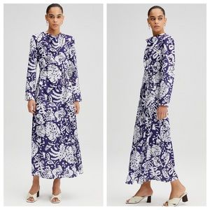 Salon Designer Privé Belted Patterned  Dress